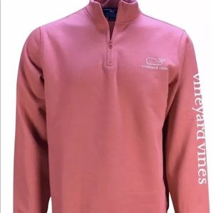 Vineyard Vines Men's  1/4 Zip Jetty Red , Med NWT